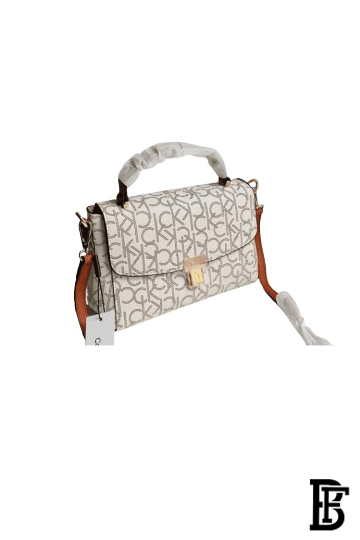 HAND CROSS CK BATTERN SMALL white  BAG0082   image 0