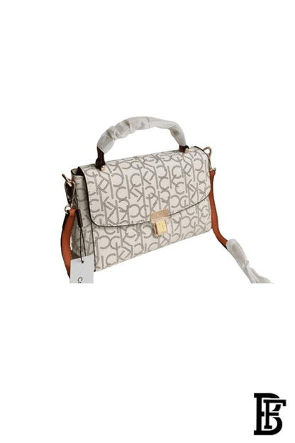 HAND CROSS CK BATTERN SMALL white  BAG0082   image 0