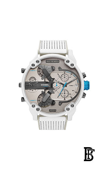 DIESEL Men's Diesel Men's Mr. Daddy 2.0 Chronograph White-Tone Stainless Steel Watch DZ7419 image 0