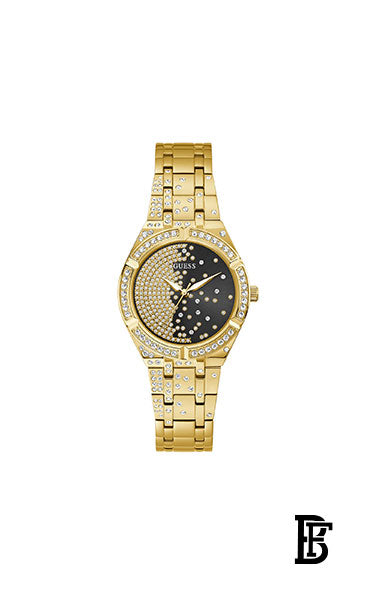 GUESS GW0312L2 Women's Afterglow Analog Stainless Steel Wrist Watch - 36mm - Gold + Gift perfume tester 30 ml image 2