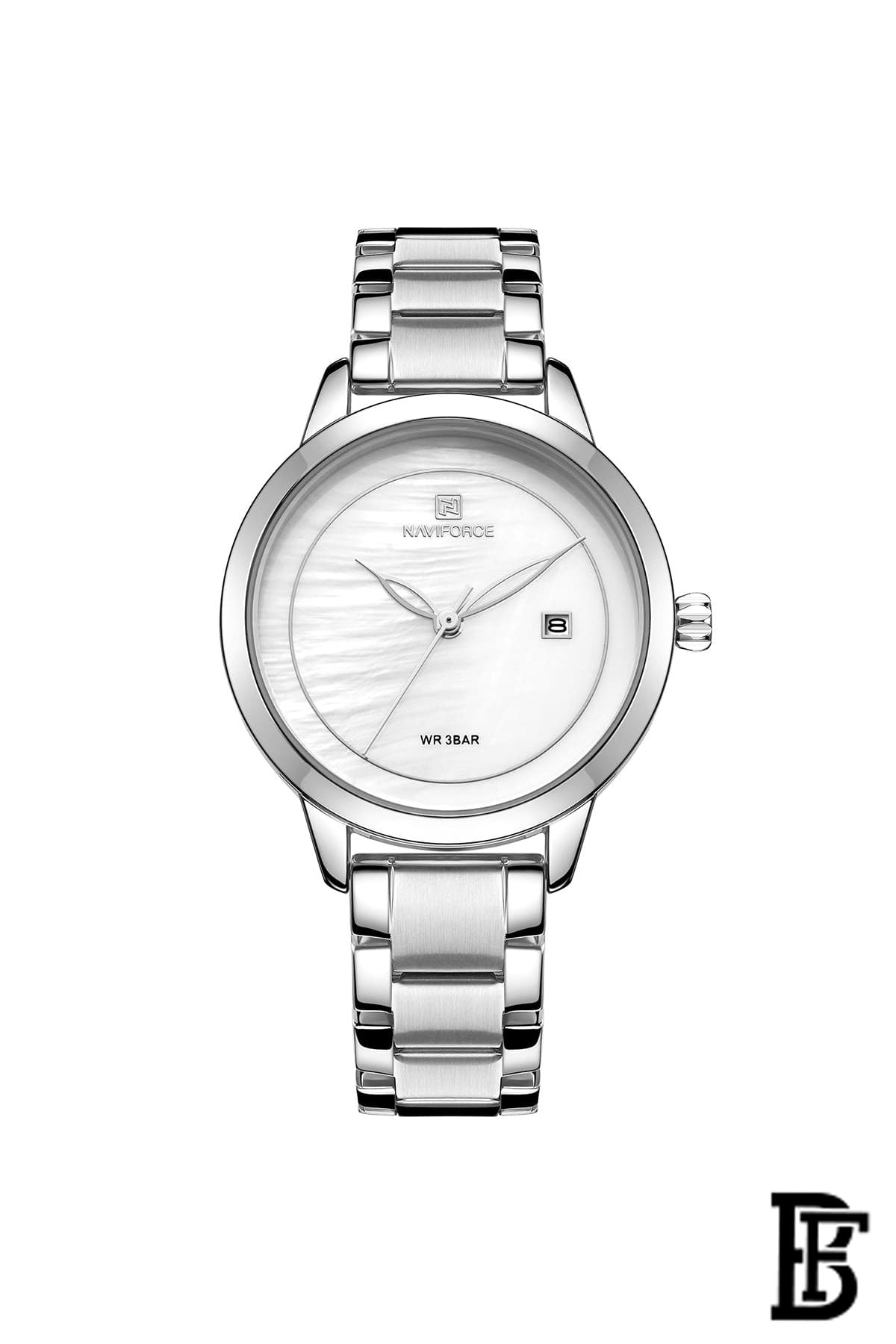 Naviforce NF5008 S/W      Women's Analog Stainless Steel Watch image 1