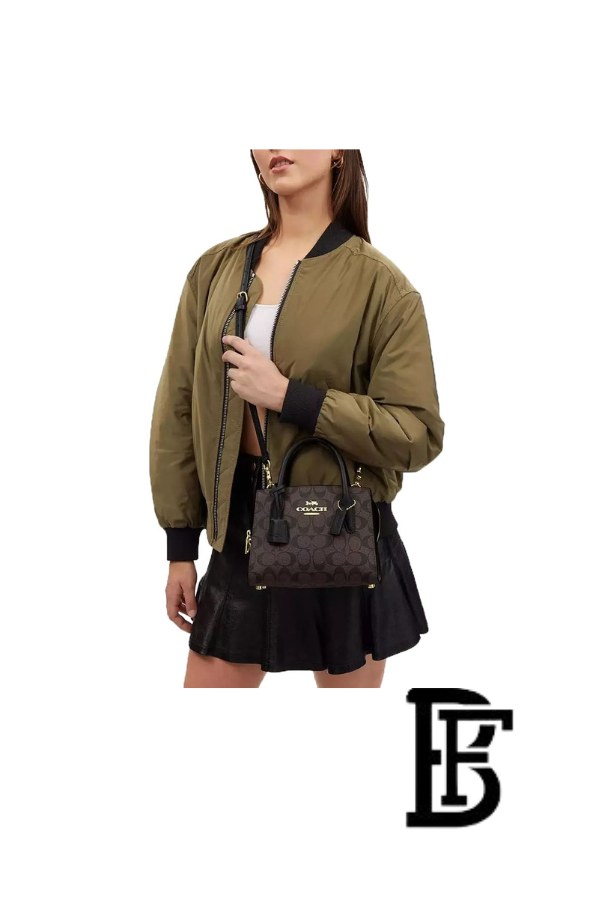 Coach Gold Brown Black Women Handbag Cv974 – Elegant Everyday Handbag image 2
