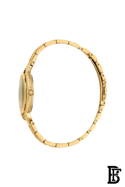 JUST CAVALLI Women's Snake Quartz WATCH Cerimonioso Yellow Gold Green image 2