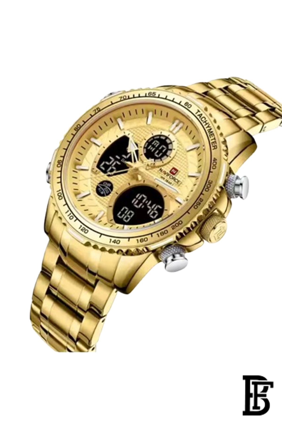 NAVIFORCE NF9182 G/G    MEN'S Stainless Steel Analog Wrist Watch image 2