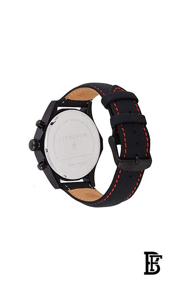 MASERATI Men's Leather Analog Wrist Watch R8871627004 image 3