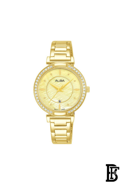 Alba AH7BE8X1 Women's Stainless steel  Quartz Analog Wrist Watch  + Gift perfume tester 30 ml     Warranty from Elaraby Group image 2