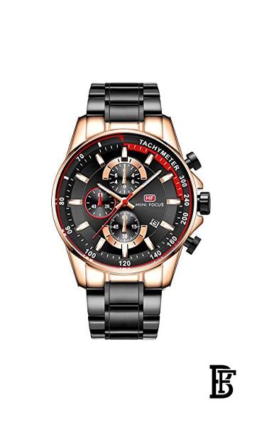 MINI FOCUS Men's Stainless Steel Chronograph Clasp Watch MF0218G.02 image 1
