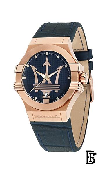 MASERATI Men's Leather Analog Watch R8851108027 image 5