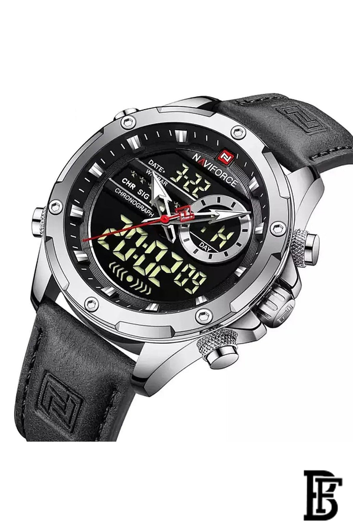 Naviforce NF9208 S/B/B   Men's Analog Leather Watch image 2