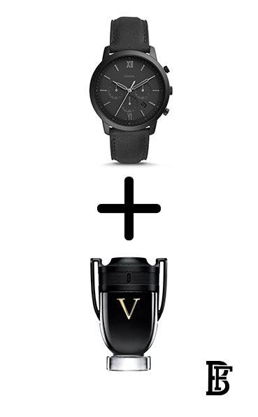 FOSSIL FS5503 Men's Leather Chronograph Watch + Gift perfume tester 30 ml image 1