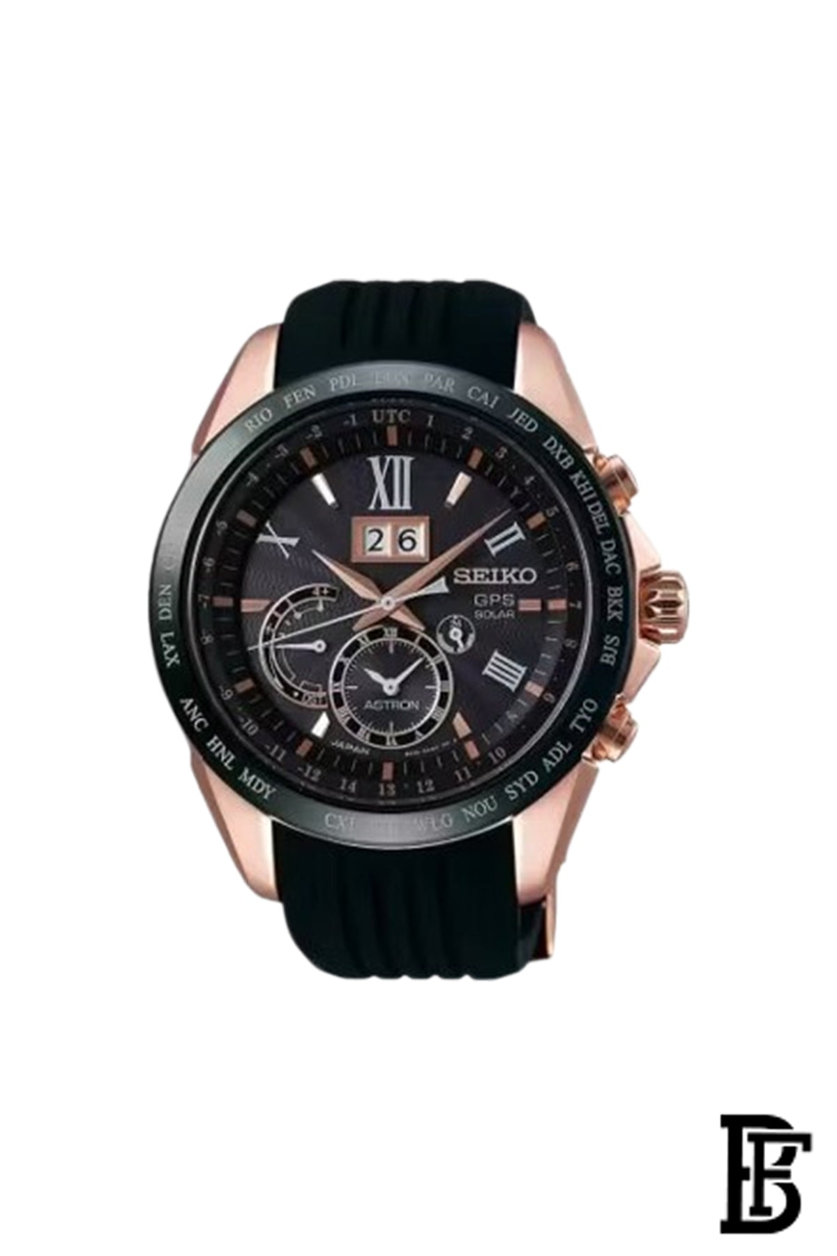 SEIKO Men's Hand Watch ASTRON Black Rubber Band, Black Dial SSE153J1 image 1