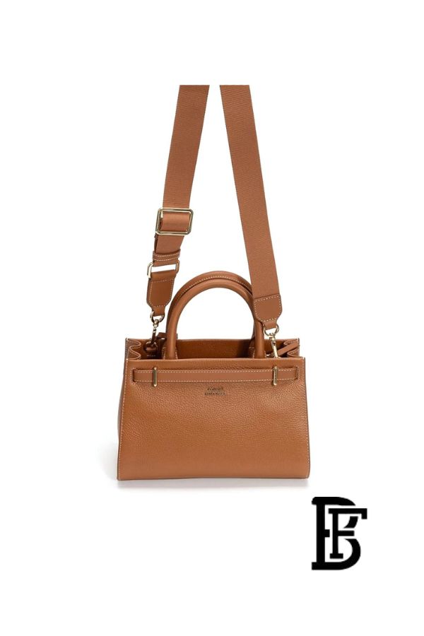 Tommy Hilfiger Brown Leather Women Handbag Aw0Aw17188 – Elegant Everyday Shoulder Bag image 4