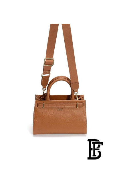Tommy Hilfiger Brown Leather Women Handbag Aw0Aw17188 – Elegant Everyday Shoulder Bag image 4