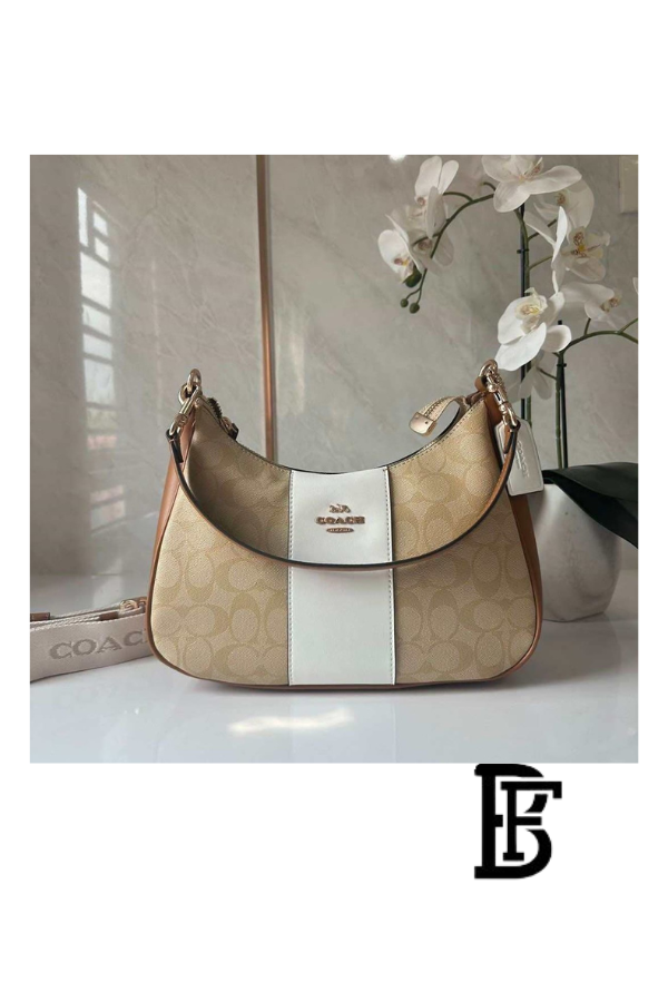 Coach Beige   Women Shoulder Bag Ct257  – Elegant Everyday Shoulder Bag image 5