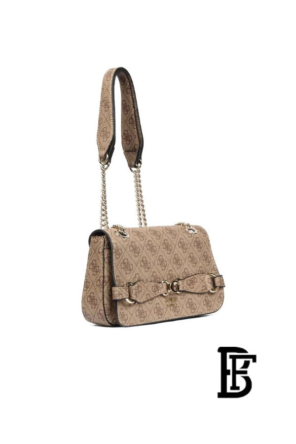 Guess Beige Women Elegant Everyday Shoulder Bag image 3
