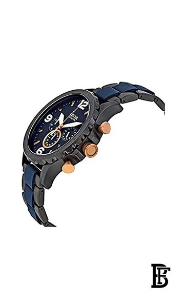 FOSSIL Men's Nate Analog Quartz Watch JR1494 - 50 mm - Black/Blue image 3