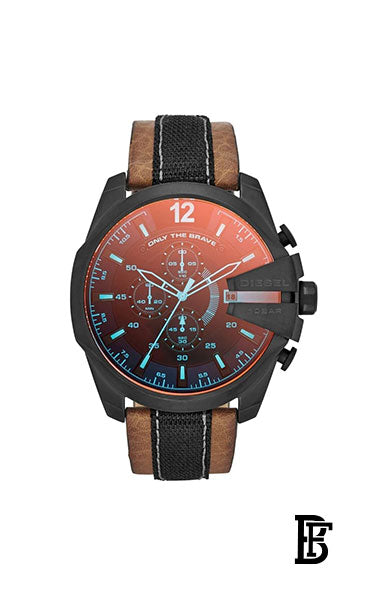 DIESEL Men's Mega Chief Water Resistant Chronograph Watch DZ4305 + Gift perfume Tester 30 ml image 2