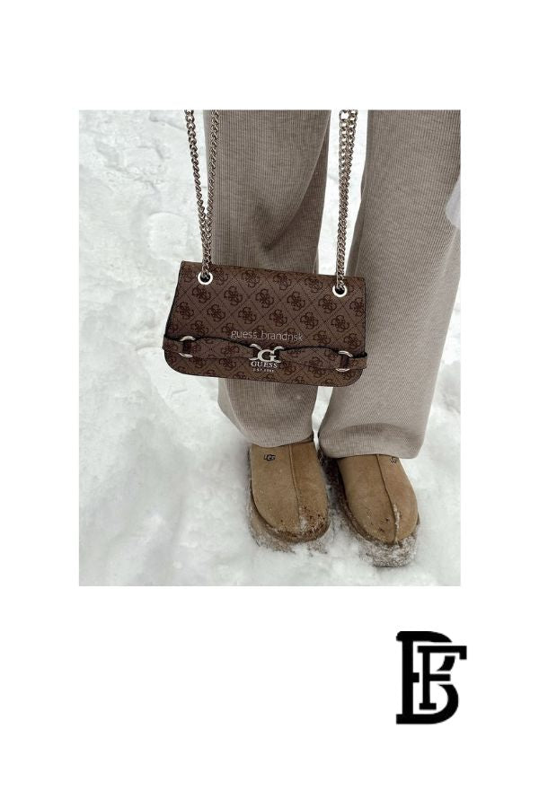 Guess Beige Women Elegant Everyday Shoulder Bag image 8