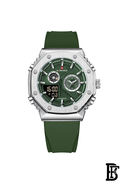 Naviforce NF9216T S/GN/GN    Men's Analog Leather Watch image 1