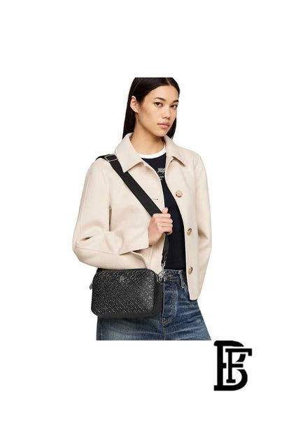 Tommy Hilfiger Black Leather Women Handbag Aw0Aw16470 – Elegant Everyday Shoulder Bag image 11