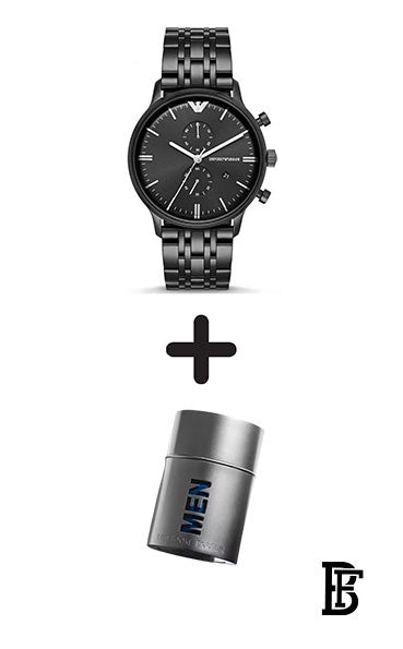 EMPORIO ARMANI Men's Analog Stainless Steel Wrist Watch Ar1934 + Gift perfume Tester 30 ml image 0