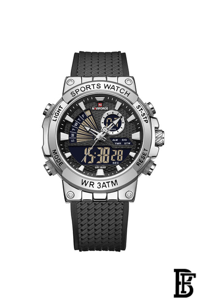 Naviforce NF9219 S/W/B    Men's Analog Leather Watch image 1