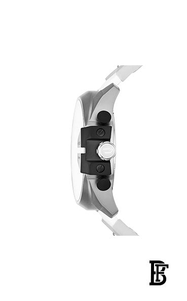 Men's Diesel Mega Chief White Leather Chronograph Watch DZ4454 image 2