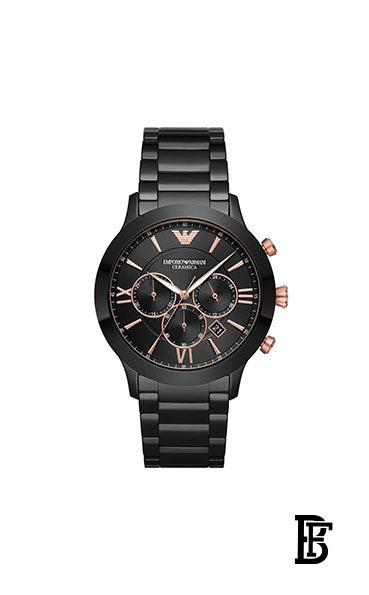EMPORIO ARMANI Men's Ceramica Clasp Analog Watch AR70006 + Gift perfume Tester 30 ml image 2