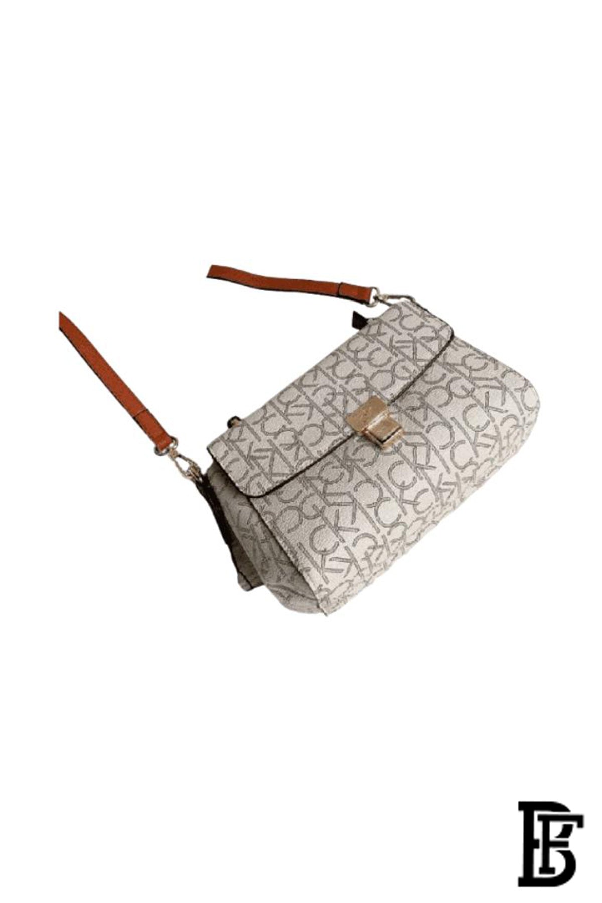 HAND CROSS CK BATTERN SMALL white  BAG0082   image 1