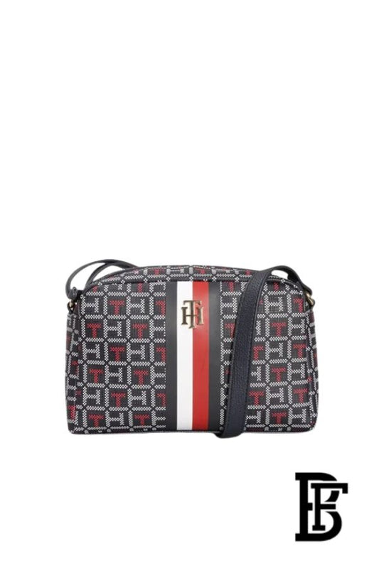 Tommy Hilfiger II Monogram Crossbody Bag – Navy/Red Heritage Style image 1