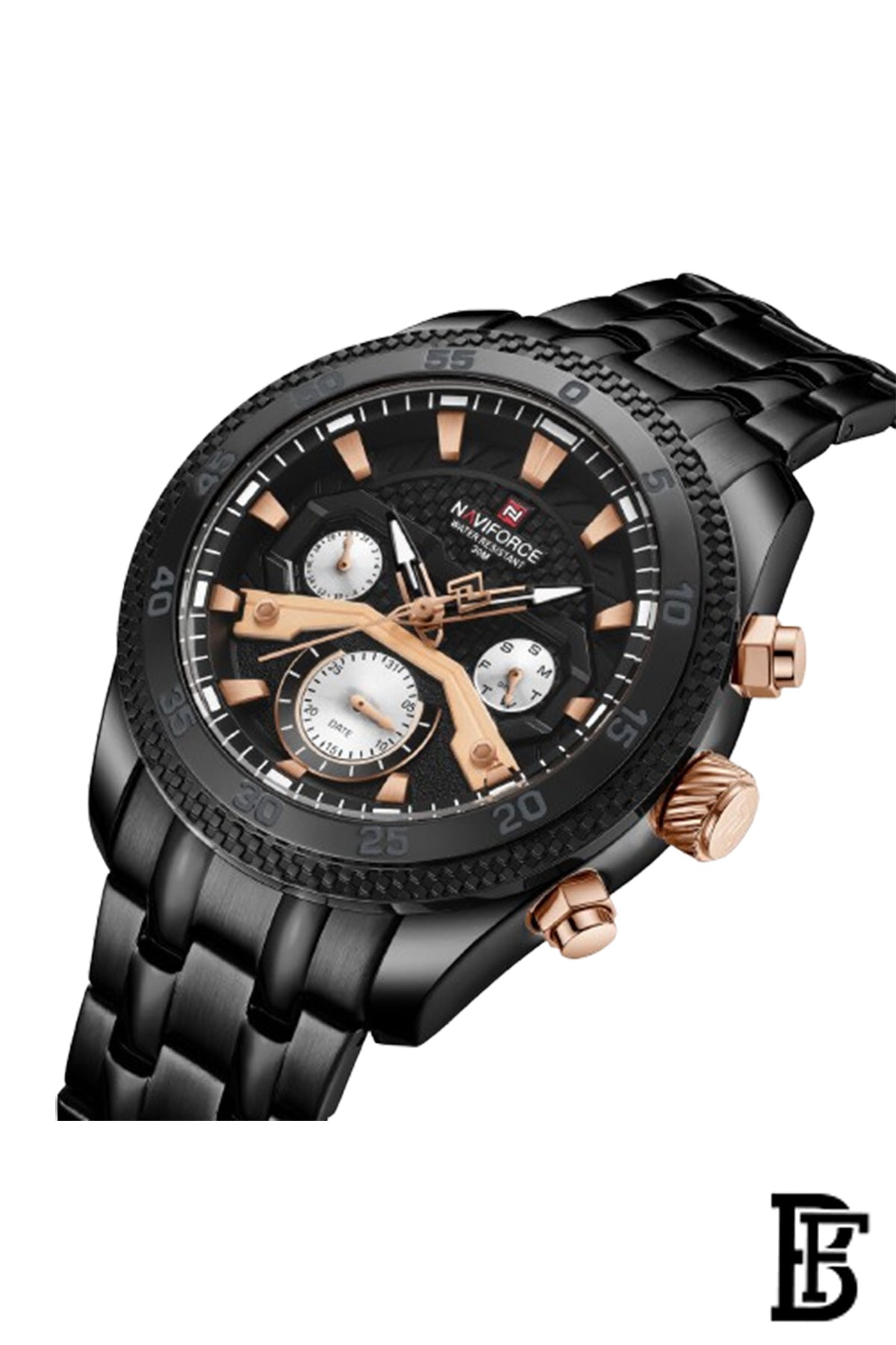 NAVIFORCE NF9222  BB MEN'S Stainless Steel Wrist Watch image 2