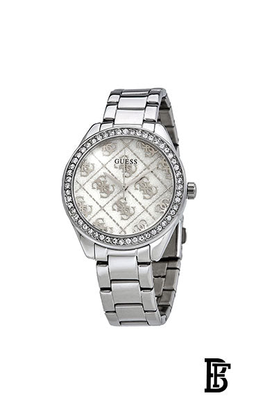 GUESS Gw0001l1 Women's Water Resistant Analog Watch - 37 mm - Silver + Gift perfume tester 30 ml image 2