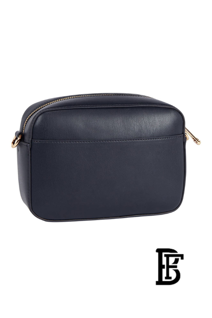 Tommy Hilfiger Blue Leather Women Handbag Aw0Aw11073 – Elegant Everyday Shoulder Bag image 3