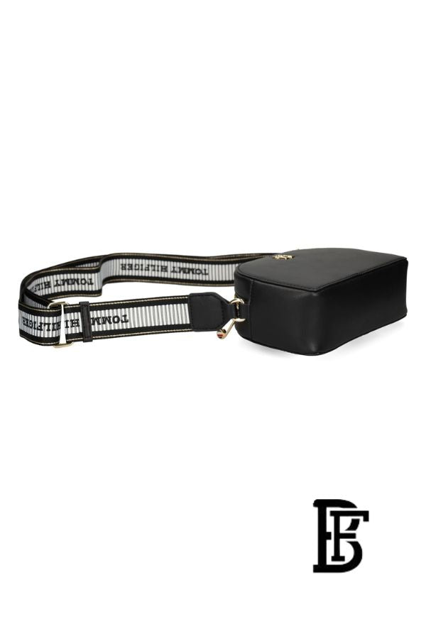 Tommy Hilfiger Black Leather Women Handbag Aw0Aw16679 – Elegant Everyday Shoulder Bag image 5