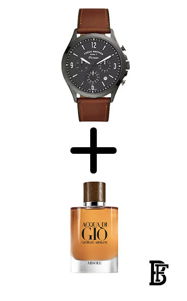FOSSIL FS5608 Men's Forrester Chronograph Watch - 46 mm - Brown + Gift perfume tester 30 ml image 1