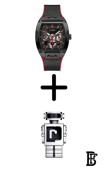 GUESS GW0202G7 Men's Trend Casual Tonneau Diamond 43mm Watch + Gift perfume tester 30 ml image 0