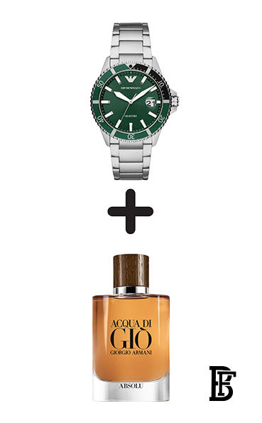 EMPORIO ARMANI Men's Diver Water Resistance Stainless Steel Analog Watch AR11338 + Gift perfume tester 30 ml image 1