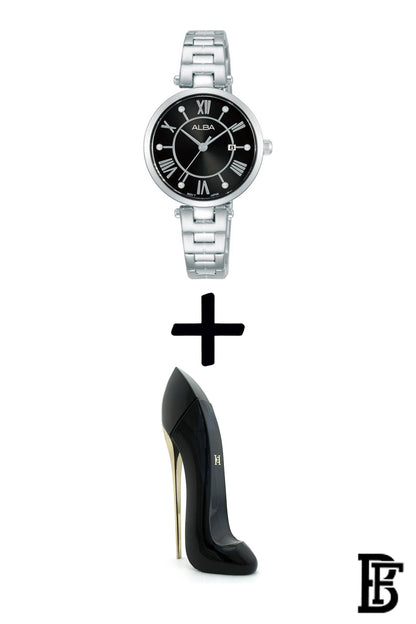 Alba AH7AP1X Women's  Stainless steel Quartz Analog Wrist Watch  + Gift perfume tester 30 ml Warranty from Elaraby Group image 1