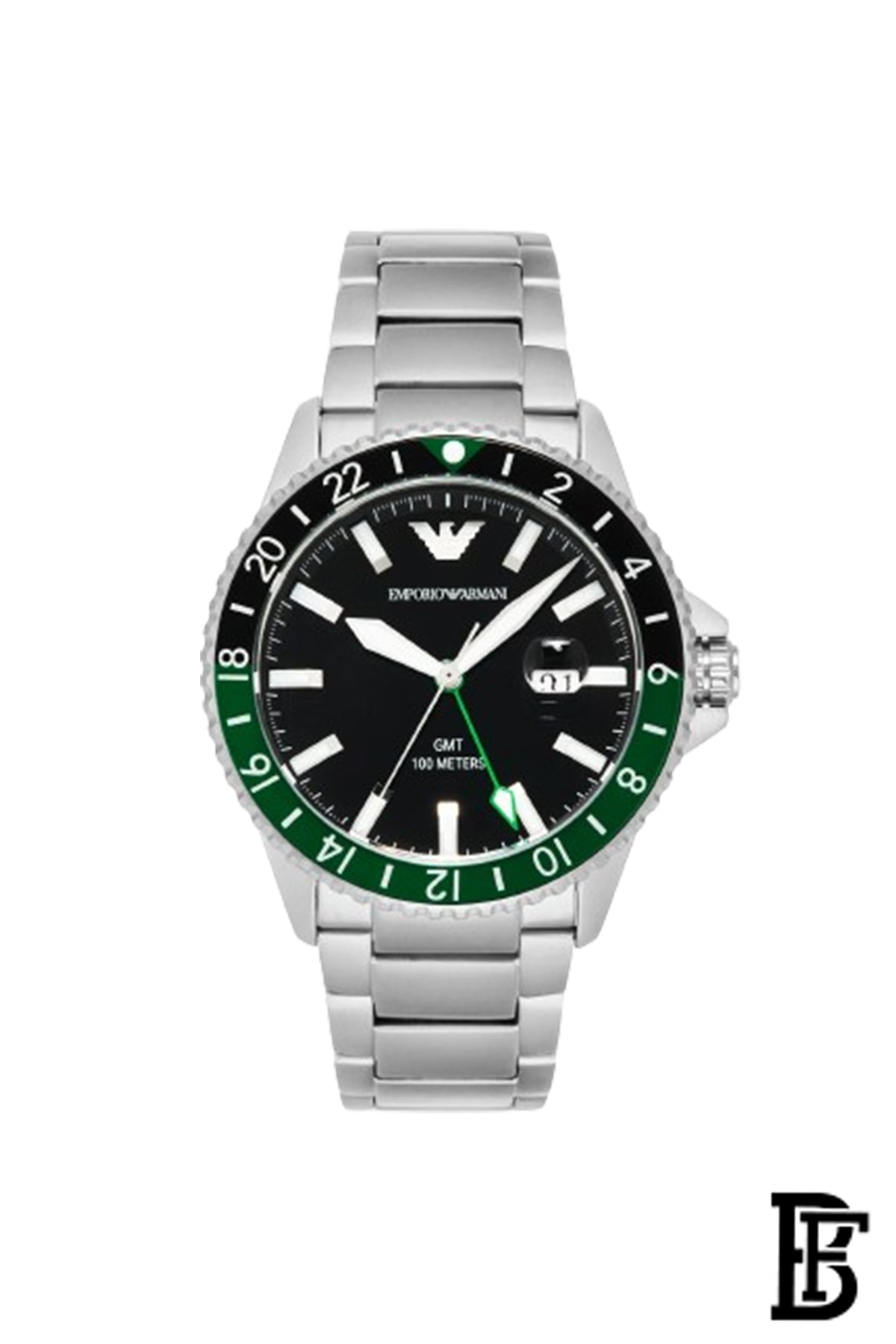 Silver Stainless Steel GMT Watch AR11589 image 1