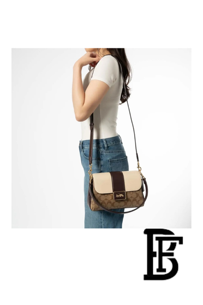 Coach Beige Multi Women Shoulder Bag Cc066 Imupm – Elegant Everyday Shoulder Bag image 1