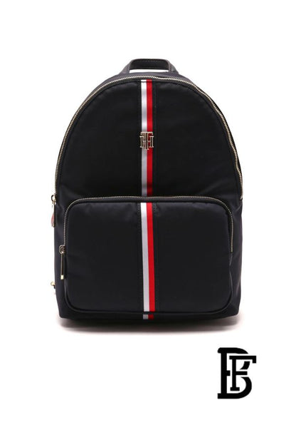 Tommy Hilfiger Black Women Backbag Aw0Aw11338– Elegant Everyday Backbag image 0