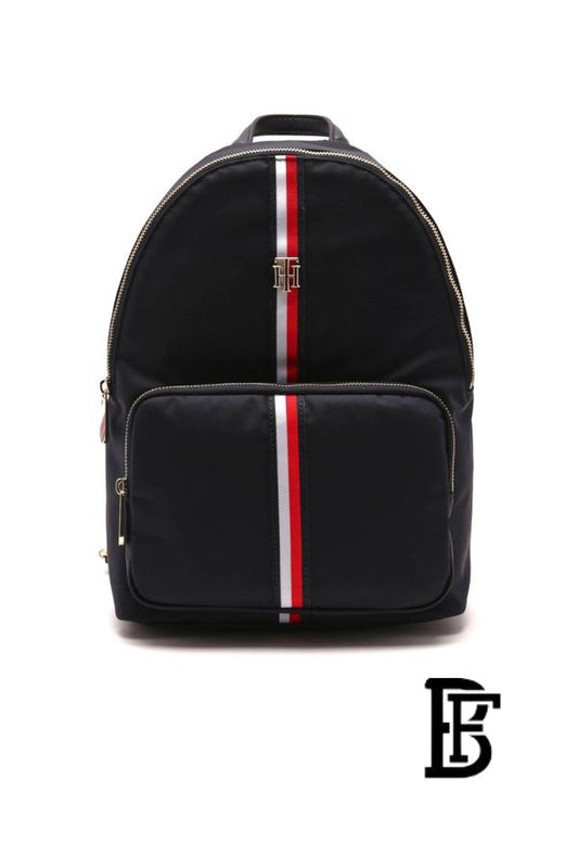 Tommy Hilfiger Black Women Backbag Aw0Aw11338– Elegant Everyday Backbag image 0