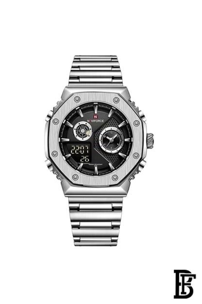 NAVIFORCE NF9216S S/B MEN'S Stainless Steel Analog Wrist Watch image 0
