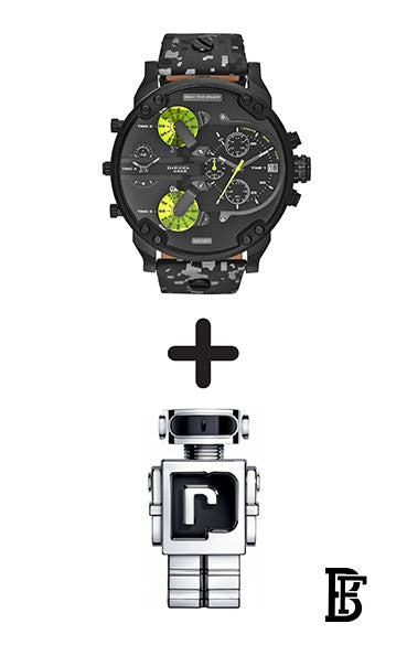 DIESEL Men's Mr.Daddy Water Resistant Chronograph Watch DZ7311 + Gift perfume Tester 30 ml image 1