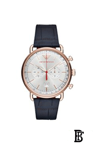 EMPORIO ARMANI Men's Water Resistant Leather Chronograph Watch AR11123 image 0
