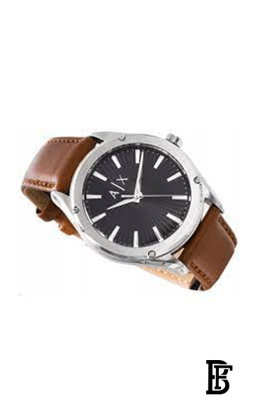Armani Exchange Men's Analog Leather Buckle Round Wrist Watch Ax2808 image 2