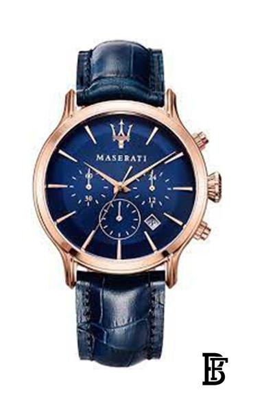 MASERATI Men's Leather Analog Watch R8871618007 image 1