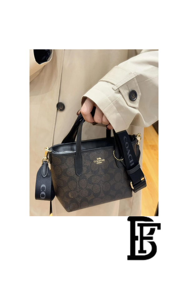 Coach Walnut Black Women Handbag Cw032 Imxaq– Elegant Everyday Handbag image 4