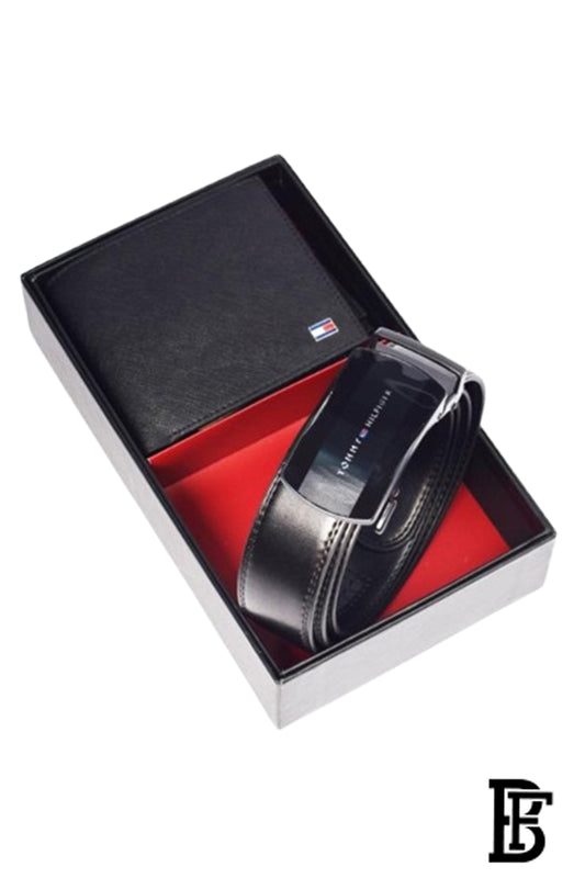 Tommy Hilfiger Set is a Men's Wallet and a Classic Black Belt image 0