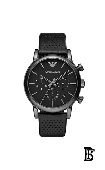 EMPORIO ARMANI Men's Classic Chronograph Watch AR1737 - 41 mm - Black image 1